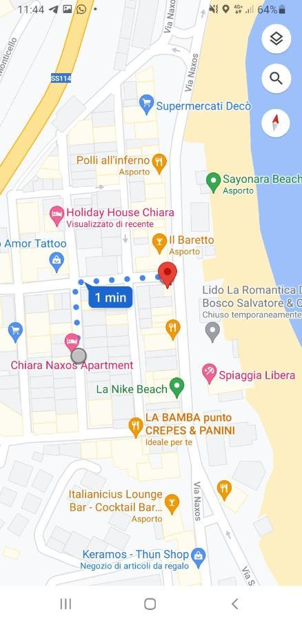 Chiara Naxos Apartment Джардини-Наксос Экстерьер фото